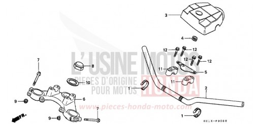 ROHRGRIFF/OBERE BRUECKE CB125TDC de 1982